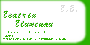 beatrix blumenau business card